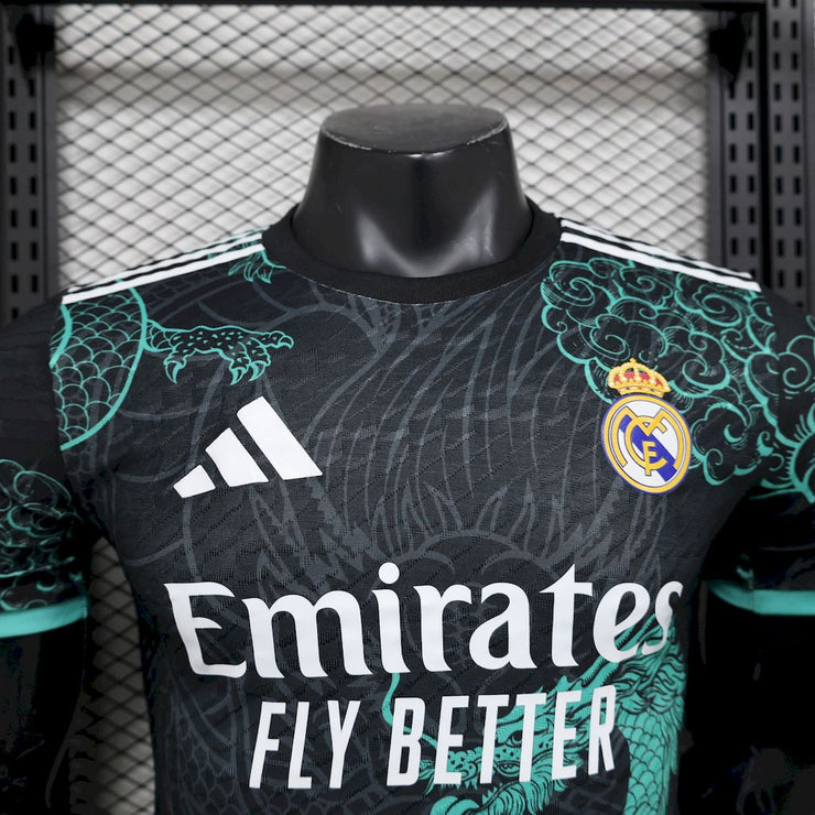Real Madrid 2025/26 Black Green Dragon Edition Jersey Player Version