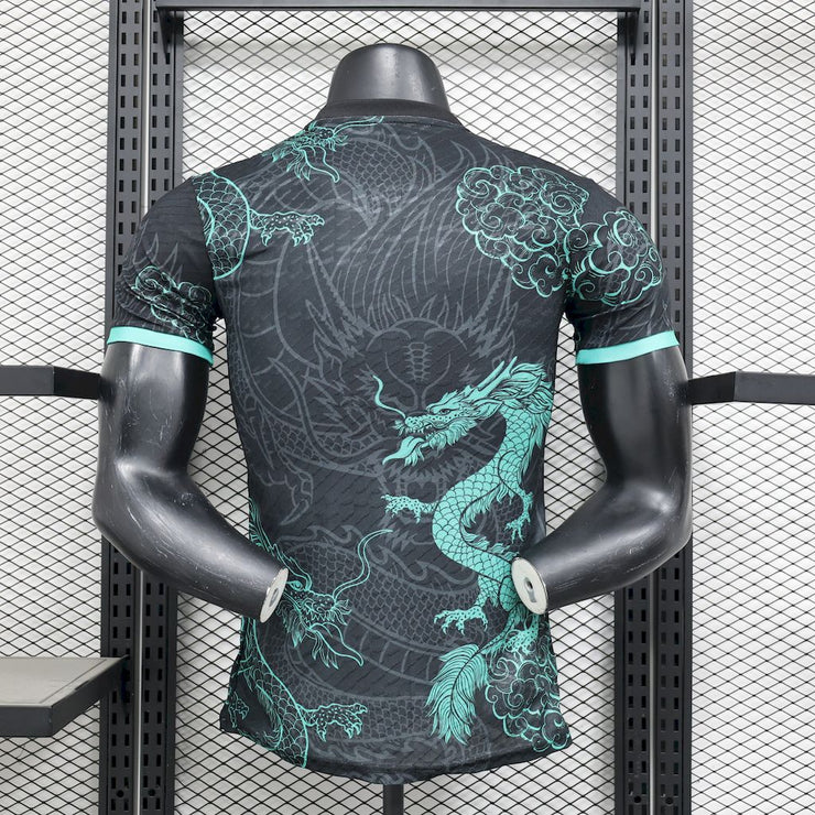 Real Madrid 2025/26 Black Green Dragon Edition Jersey Player Version