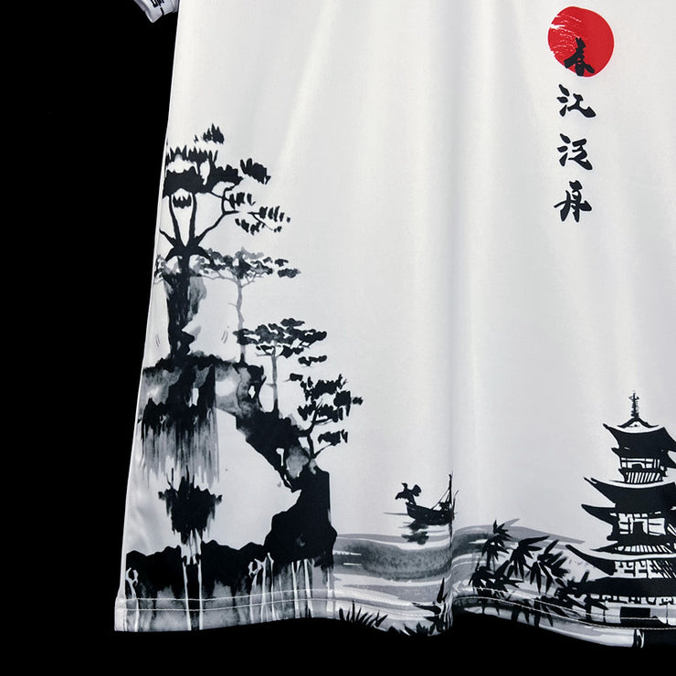 23/24 Japanese ink landscape painting plate S-XXL